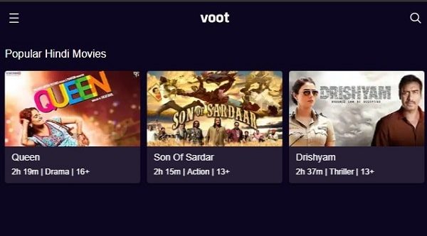 Voot - Watch Free Bollywood Movies Online