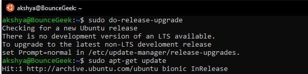 Check for new Ubuntu Release