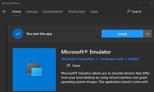 Microsoft Emulator - Install Windows 10X Emulator