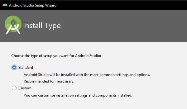 Standard Settings - Android Studio Setup Wizard