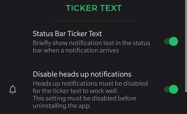 DIsable heads up notifications