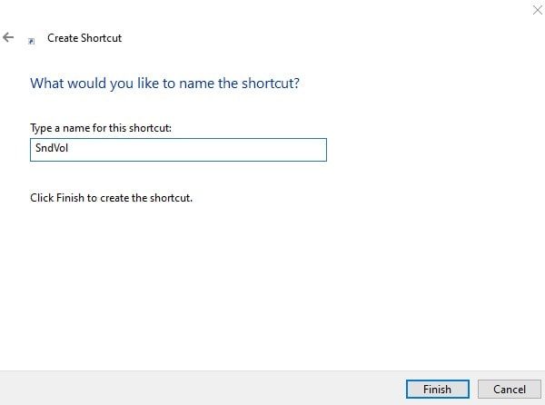 Enter Shortcut Name