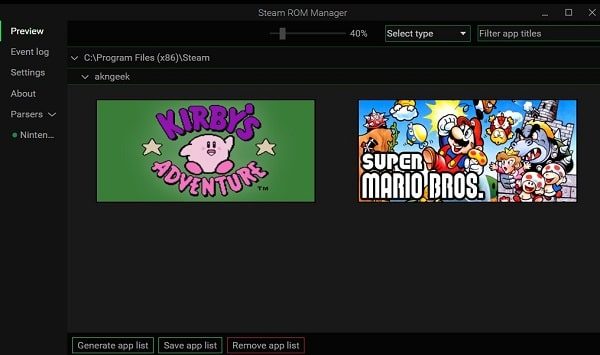 Generate App List - Play Retro Games with Steam