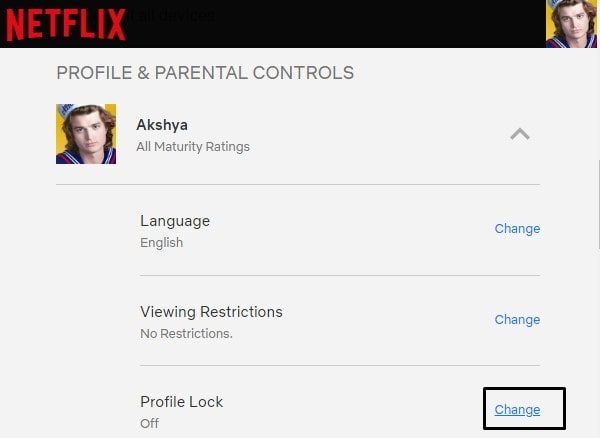 Netflix Profile Lock
