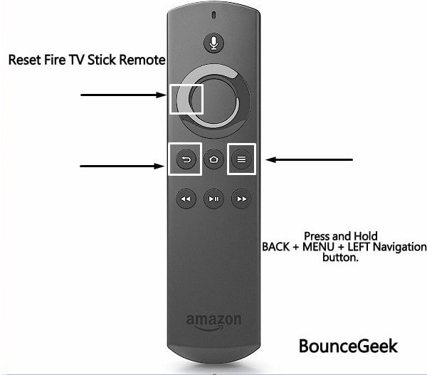 Reset your Fire TV stick Remote Shortcuts