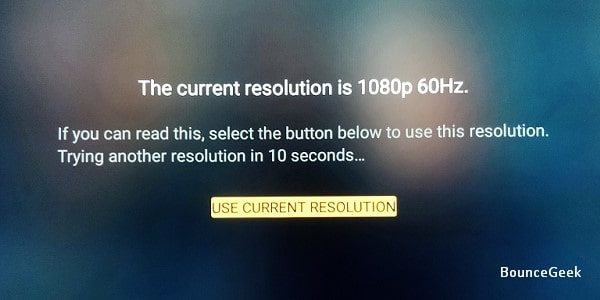 Set Resolution 1080p 60Hz Fire TV Stick
