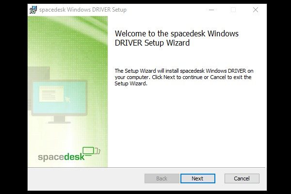 Spacedesk Software Installation.