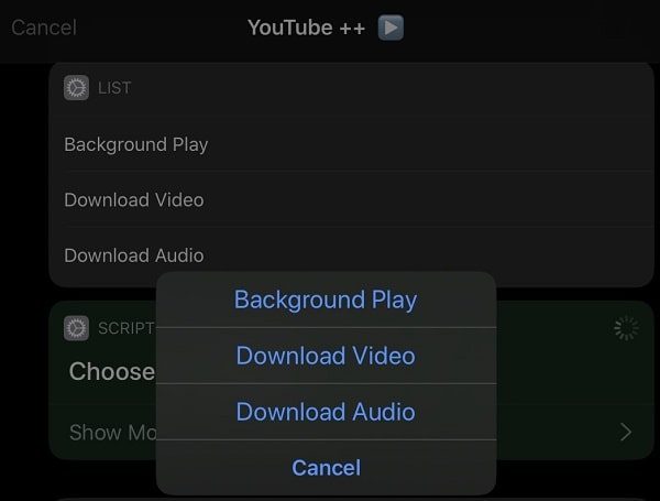YouTube++ Siri Shortcut - Background Play