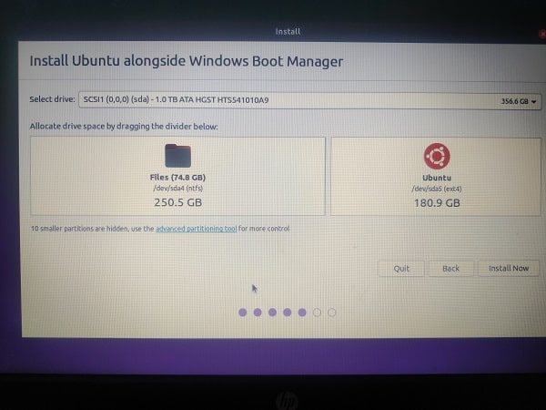 Allocate Ubuntu drive space