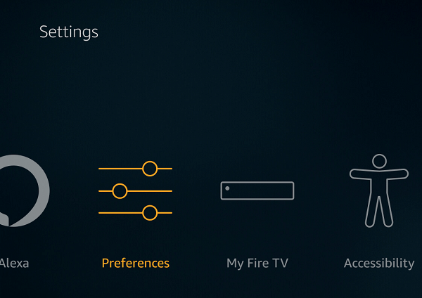 Fire TV Stick Preferences Settings