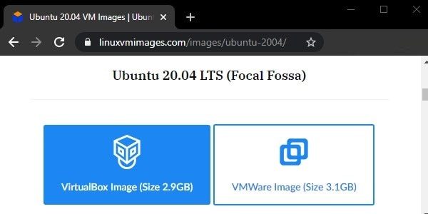 Ubuntu 20.04 Linux Virtual Machine Images