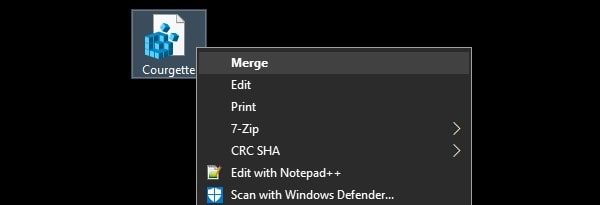 Merge File to Change the default system font