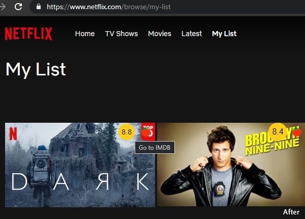see IMDB Rat­ings in Net­flix Website
