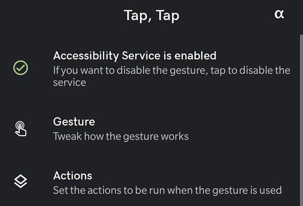 Accessibility Service is enabled