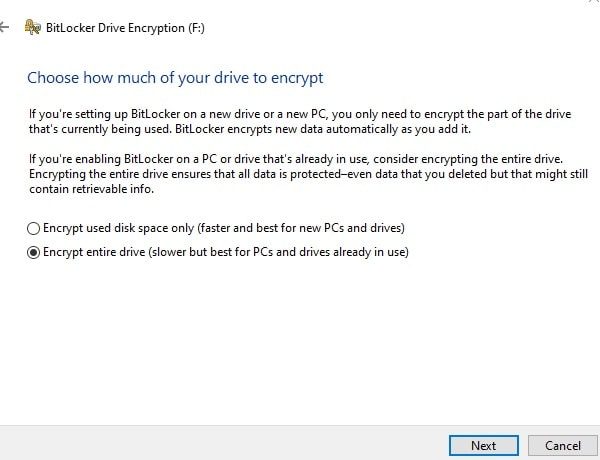 Encrypt Entire Drive - BitLocker