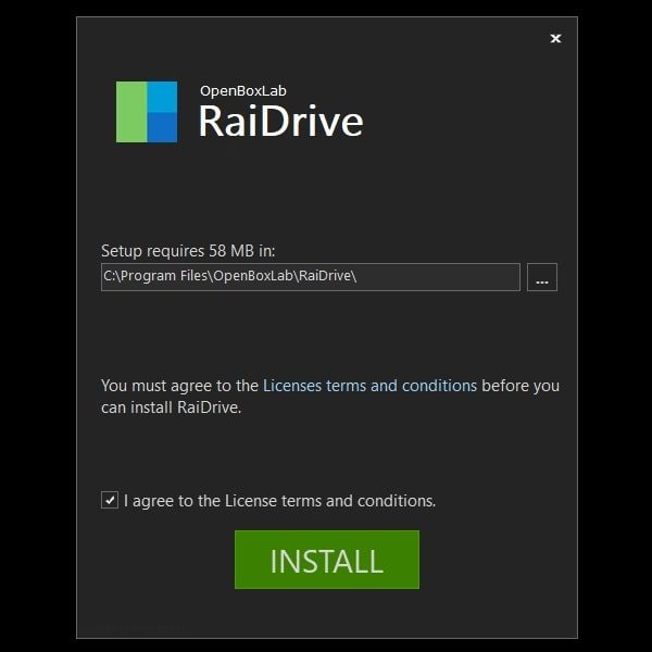 Install RaiDrive Google Drive as a Network Drive.