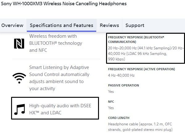 LDAC Supported Bluetooth Headphone