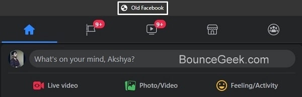 Click on Switch Back to Classic Facebook Bookmarklet