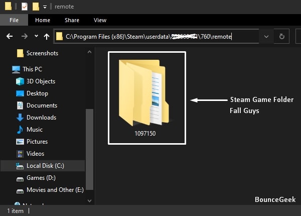 Steam Remote Folder - Game Folder Inside