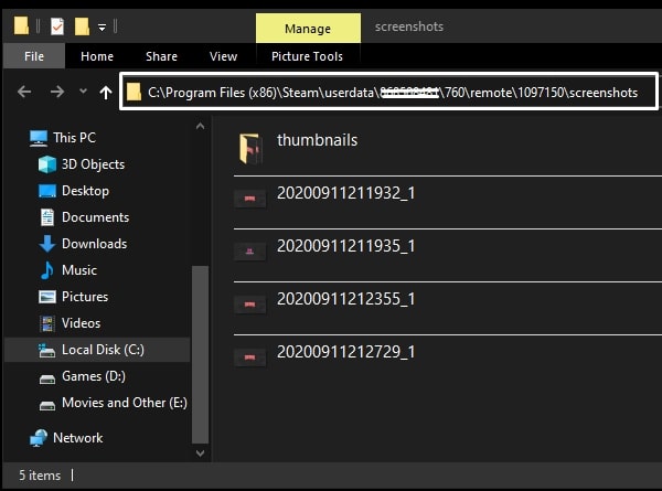 Steam Screenshot Folder - File explorer