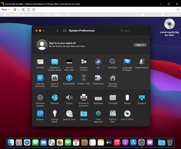 Install macOS Big Sur on VMware - Installtion Completed