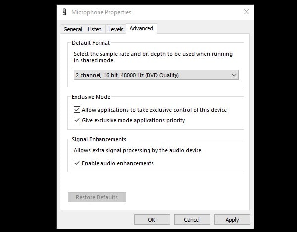 Disable AGC for Microphone in Windows 10
