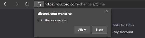 Discord Camera Permission