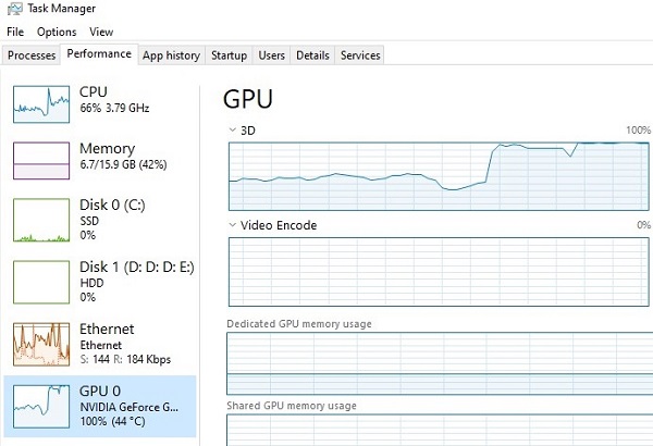 GPU Running at 100%
