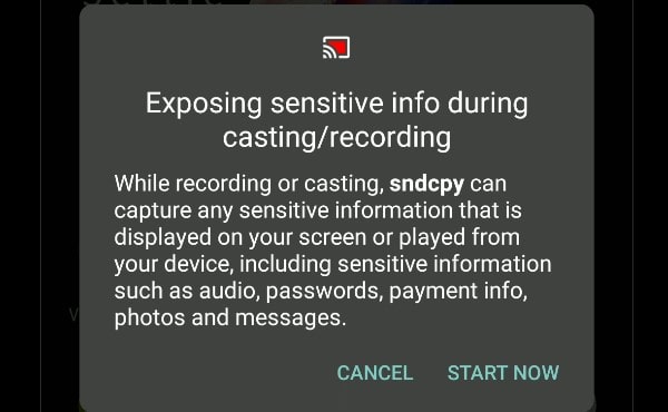 Exposing Sensitive info during casting recording