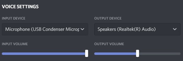 Select Discord Input and Output device - Discord is picking up Game Audio