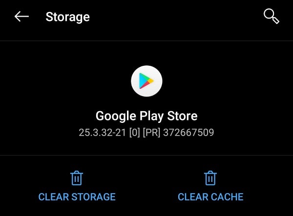 Clear Play Store Storage