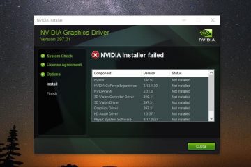 NVIDIA Installer failed