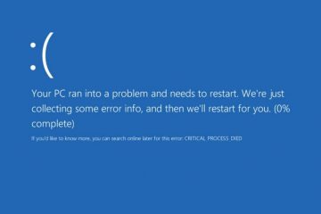 windows 10 critical process died