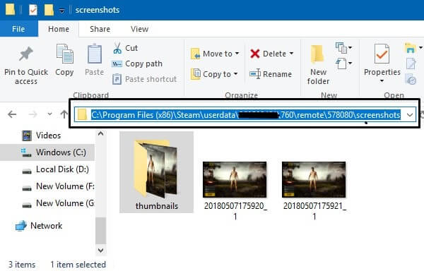 steam default screenshot folder