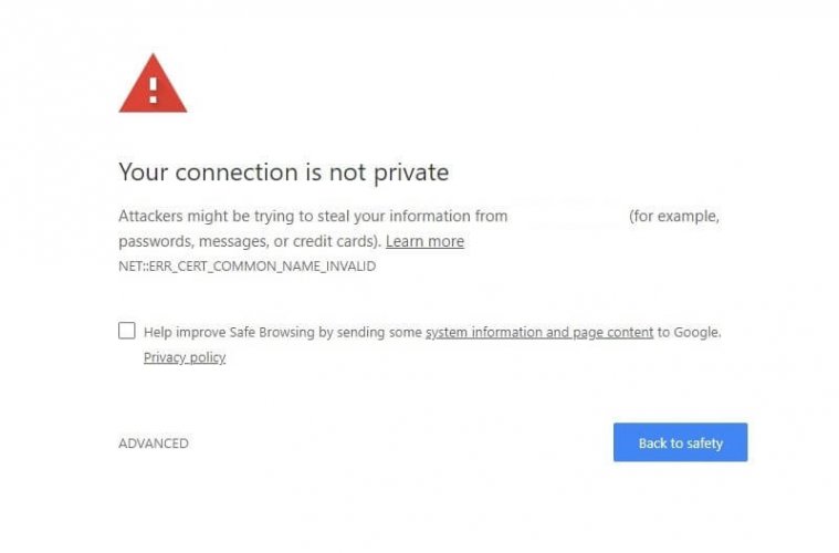 yahoo your connection is not private