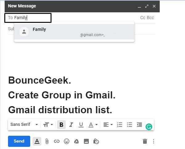 Create Gmail Distribution List Or Contacts Group - BounceGeek