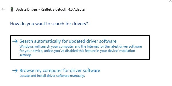 update 5.0 bluetooth drivers windows 10