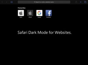 safari dark mode