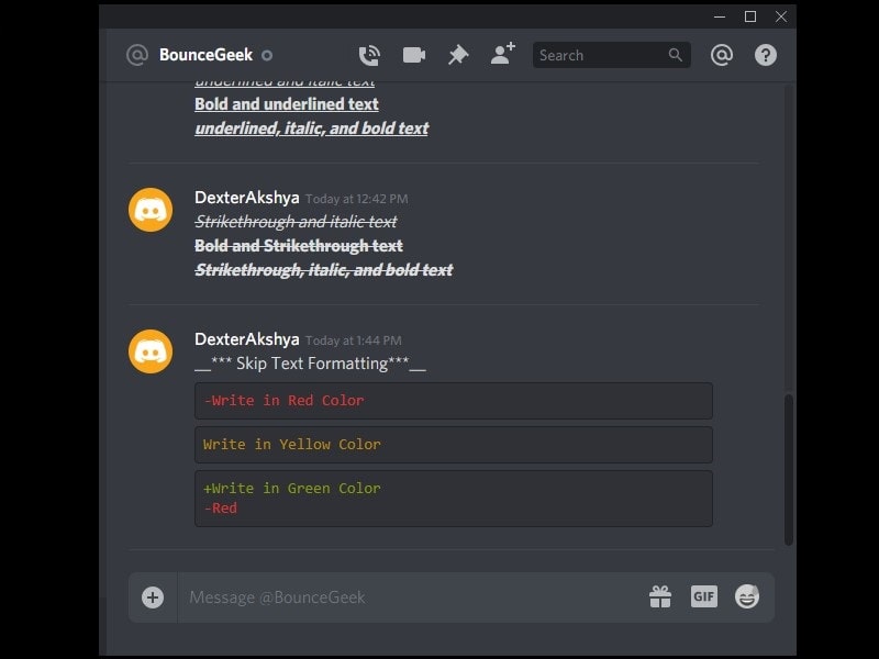 Discord Text Formatting Guide Discord Chat Commands BounceGeek