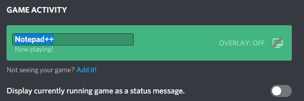 How to set Discord Custom Game Status - BounceGeek