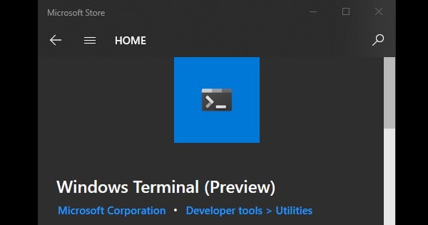 windows terminal preview download without store