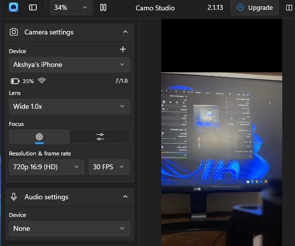 Use Iphone Back Camera as a webcam on Windows 11