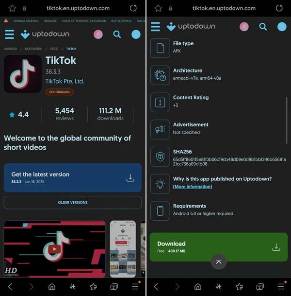 Download TikTok App on Android to Download TikTok Videos