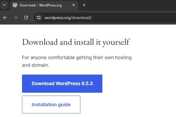 Download WordPress Zip File