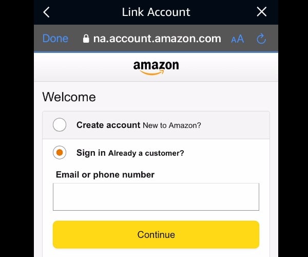 Login to Amazon Account