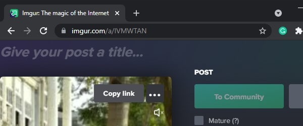 Copy Imgur Video Link and share on Discord min