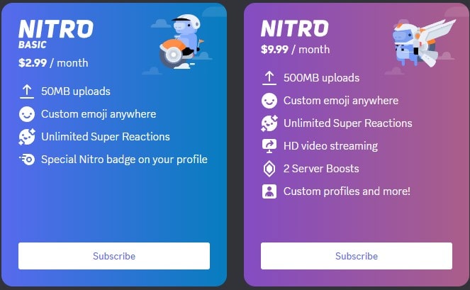 Discord NItro Subscription