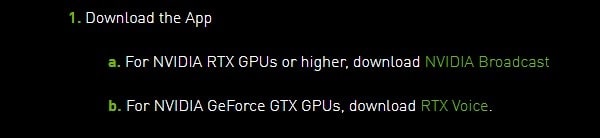 Download RTX Voice for NVIDIA GeForce GTX GPUs