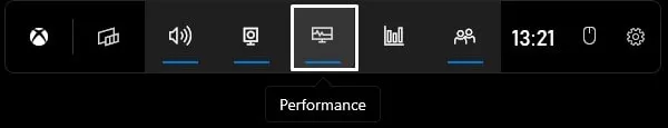 Enable Performance Widget in Xbox Game Bar