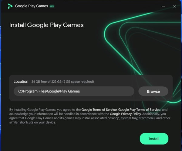 Install Google Play Games